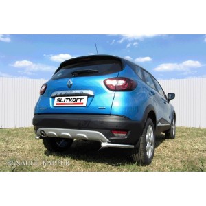 Slitkoff RK2WD009 защита заднего бампера уголки d42 Renault Kaptur 2016