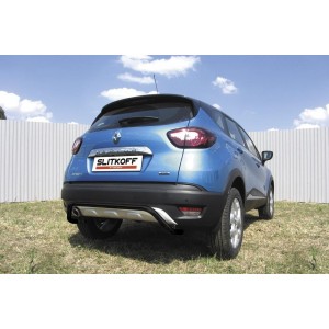 Slitkoff RK4WD008B защита заднего бампера d42 "скоба" черная Renault Kaptur 4WD 2016