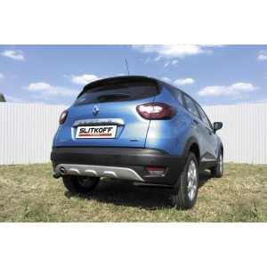 Slitkoff RK4WD009B защита заднего бампера уголки d42 черные Renault Kaptur 4WD 2016