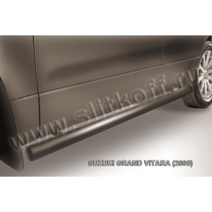 Slitkoff SGV05010B защита порогов d76 труба черная Suzuki Grand Vitara (2005)