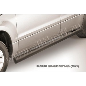Slitkoff SGV12005B защита порогов d76 труба черная Suzuki Grand Vitara(2012)