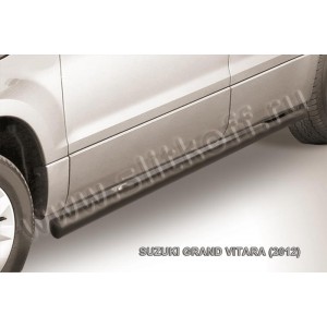 Slitkoff SGV12006B защита порогов d57 труба черная Suzuki Grand Vitara(2012)