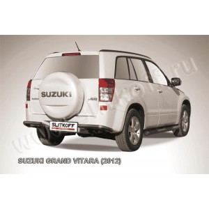 Slitkoff SGV12009B защита заднего бампера уголки d57 черные Suzuki Grand Vitara(2012)