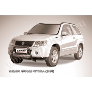 Slitkoff SGV3D08006B кенгурятник d57 низкий черный Suzuki Grand Vitara (трехдверная 2008)