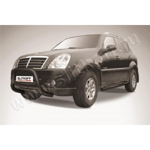 Slitkoff SSR002B кенгурятник d76 низкий черный SsangYong Rexton (2010)