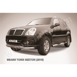 Slitkoff SSR007 защита переднего бампера d76+ d57 двойная SsangYong Rexton (2010)