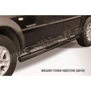 Slitkoff SSR008B защита порогов d76 с проступями черная SsangYong Rexton (2010)