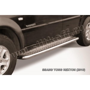 Slitkoff SSR010 защита порогов d57 с листом SsangYong Rexton (2010)