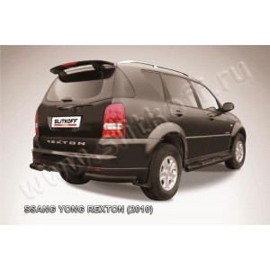 Slitkoff SSR012B защита заднего бампера уголки d76 черные SsangYong Rexton (2010)