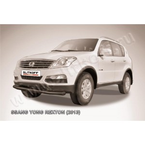 Slitkoff SSRN002B защита переднего бампера d76 черная SsangYong Rexton New (2013)