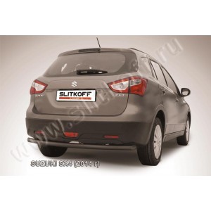 Slitkoff SSX4-14-008B защита заднего бампера d57 черная Suzuki SX-4 (2014)