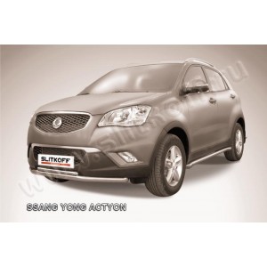 Slitkoff SYA003 защита переднего бампера d57+ d42 двойная SsangYong Actyon (2011)