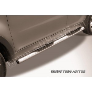 Slitkoff SYA005 защита порогов d76 с проступями SsangYong Actyon (2011)