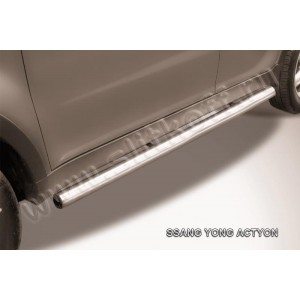 Slitkoff SYA006 защита порогов d76 труба SsangYong Actyon (2011)