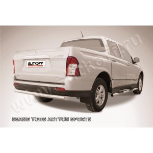Slitkoff SYAS010 защита заднего бампера d76 радиусная SsangYong Actyon Sport (2013)