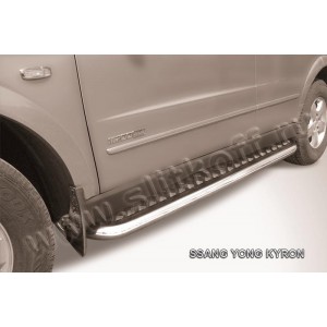 Slitkoff SYK012 защита порогов d57 с листом усиленная SsangYong Kyron