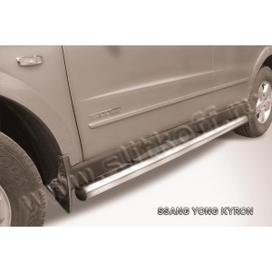 Slitkoff SYK013 защита порогов d76 труба SsangYong Kyron