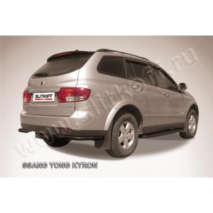 Slitkoff SYK017B защита заднего бампера уголки d57 черные SsangYong Kyron