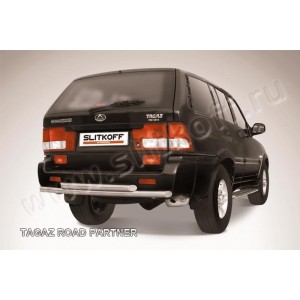 Slitkoff TARP010 защита заднего бампера d57+ d57 двойная ТагАЗ Road Partner
