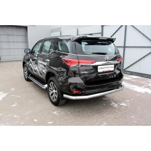 Slitkoff TFOR-007 защита заднего бампера d76 длинная Toyota Fortuner (2017)
