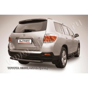Slitkoff THI012B защита заднего бампера d76 радиусная черная Toyota Highlander (2010)