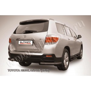 Slitkoff THI014B защита заднего бампера уголки d76 черные Toyota Highlander (2010)
