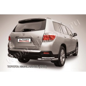 Slitkoff THI015 защита заднего бампера уголки d57+ d42 двойные Toyota Highlander (2010)