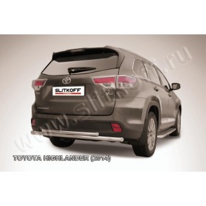 Slitkoff THI14-012 защита заднего бампера d57+ d42 двойная радиусная Toyota Highlander (2014)