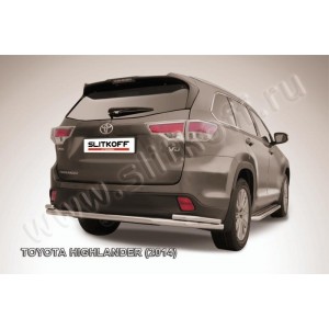 Slitkoff THI14-014 защита заднего бампера d57+ d42 двойная длинная Toyota Highlander (2014)