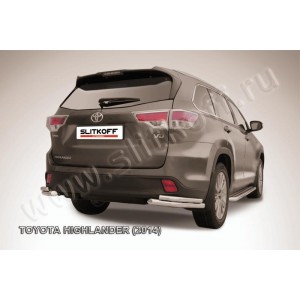 Slitkoff THI14-019 защита заднего бампера уголки d57+ d42 двойные Toyota Highlander (2014)