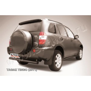 Slitkoff TIN008B защита заднего бампера d76 черная ТагАЗ Tingo (2011)