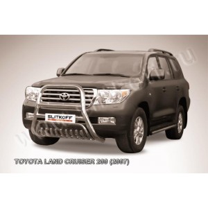 Slitkoff TLC2-001 кенгурятник d76 высокий с защитой картера Toyota Land Cruiser 200 (2007)