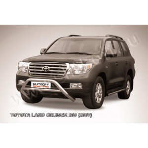 Slitkoff TLC2-005 кенгурятник d76 низкий широкий с перемычкой Toyota Land Cruiser 200 (2007)