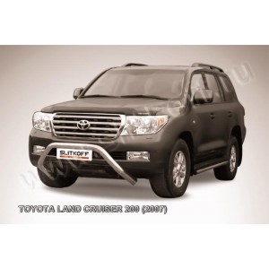 Slitkoff TLC2-006 кенгурятник d76 низкий широкий "мини" Toyota Land Cruiser 200 (2007)