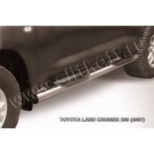 Slitkoff TLC2-015 защита порогов d76 с проступями Toyota Land Cruiser 200 (2007)