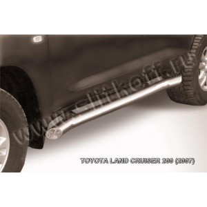 Slitkoff TLC2-016 защита порогов d76 с гибами Toyota Land Cruiser 200 (2007)