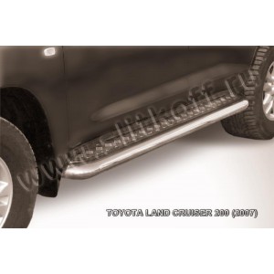 Slitkoff TLC2-017 защита порогов d76 с листом Toyota Land Cruiser 200 (2007)