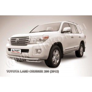 Slitkoff TLC2-12-003 защита переднего бампера d57+ d57 двойная с защитой картераToyota Land Cruiser 200 (2012)