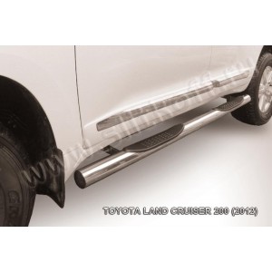 Slitkoff TLC2-12-013 защита порогов d76 с проступями Toyota Land Cruiser 200 (2012)