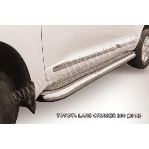 Slitkoff TLC2-12-015 защита порогов d76 с листом Toyota Land Cruiser 200 (2012)