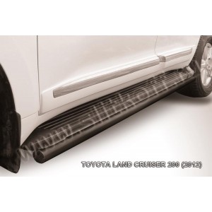 Slitkoff TLC2-12-016B защита штатного порога d57 черная Toyota Land Cruiser 200 (2012)