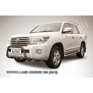 Slitkoff TLC2-13-012B кенгурятник d76 низкий "мини" черный Toyota Land Cruiser 200 (2013)