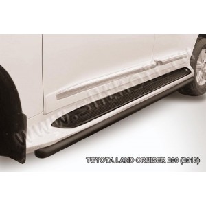 Slitkoff TLC2-13-013B защита штатного порога d57 черная Toyota Land Cruiser 200 (2013)
