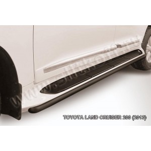 Slitkoff TLC2-13-014B защита штатного порога d42 черная Toyota Land Cruiser 200 (2013)