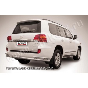 Slitkoff TLC2-13-015 защита заднего бампера d76+ d42 двойная Toyota Land Cruiser 200 (2013)