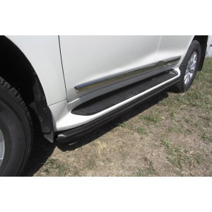 Slitkoff TLC2-15-006B защита штатного порога d57 черная Toyota Land Cruiser 200 (2015)