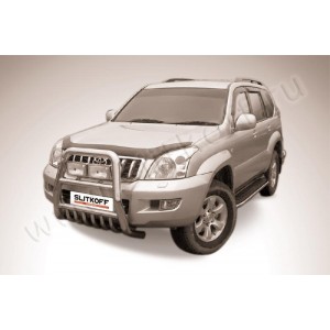 Slitkoff TLCP001 кенгурятник d76 высокий с защитой картера Toyota Land Cruiser Prado (2003)