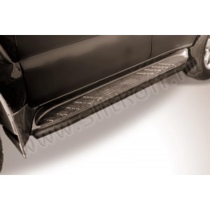 Slitkoff TLCP004B защита штатного порога d42 черная Toyota Land Cruiser Prado (2003)