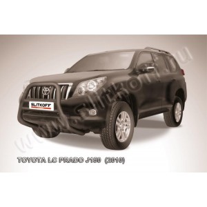 Slitkoff TOP002B кенгурятник d76 высокий черный Toyota Land Cruiser Prado (2010)
