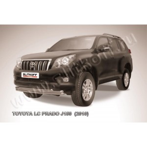 Slitkoff TOP009 защита переднего бампера d57+ d57+ d42 тройная радиусная Toyota Land Cruiser Prado (2010)